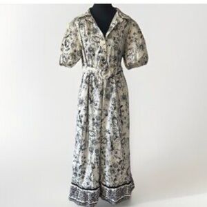 Last Chance!!Joie Cream and Black Floral Maxi Dress